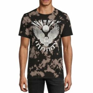 Journey T Shirt Infinity Band Graphic Tee Mens Size Large Tie Dye Black